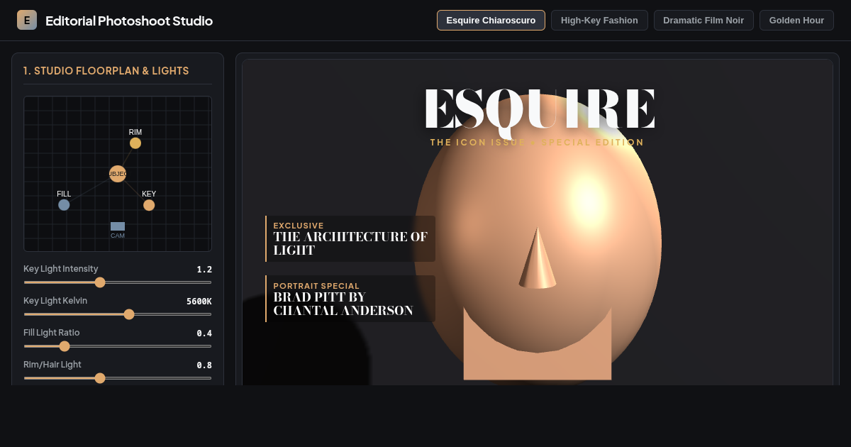 Editorial Studio & Cover Composition Simulator preview