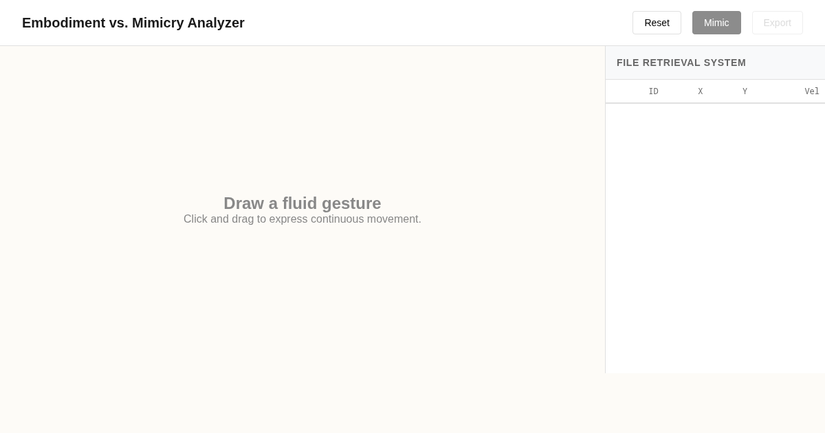 Embodiment vs. Mimicry Analyzer preview