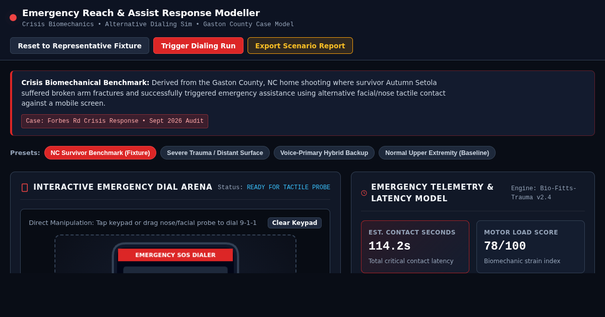 Emergency Reach & Assist Response Modeller preview