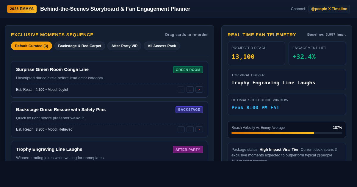 2026 Emmy Awards Behind-the-Scenes Storyboard & Fan Engagement Planner preview