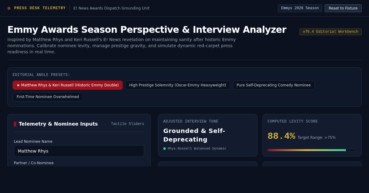 Emmy Awards Season Perspective & Interview Analyzer preview