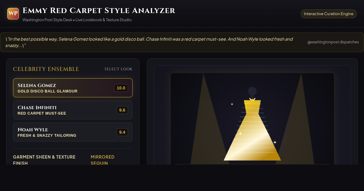 Emmy Red Carpet Style Analyzer & Lookbook Studio preview