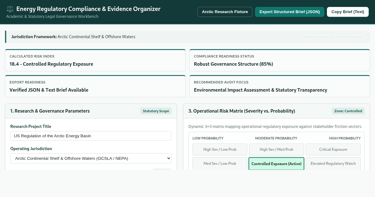 Energy Regulatory Compliance & Evidence Organizer preview