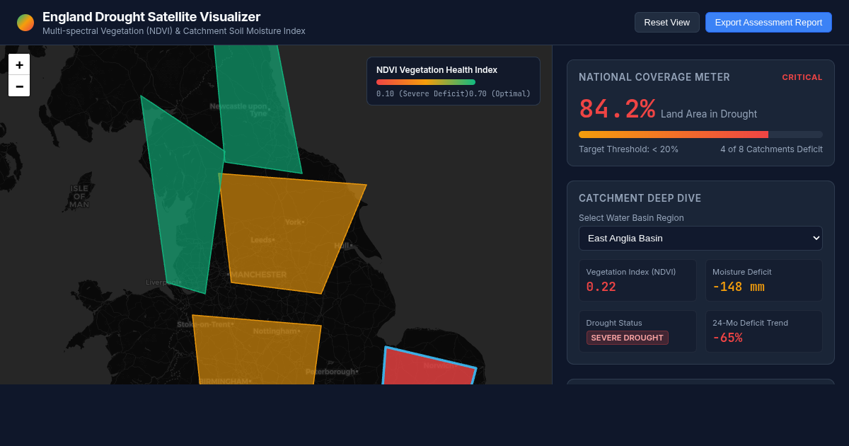England Drought Satellite & Vegetation Index Visualizer preview