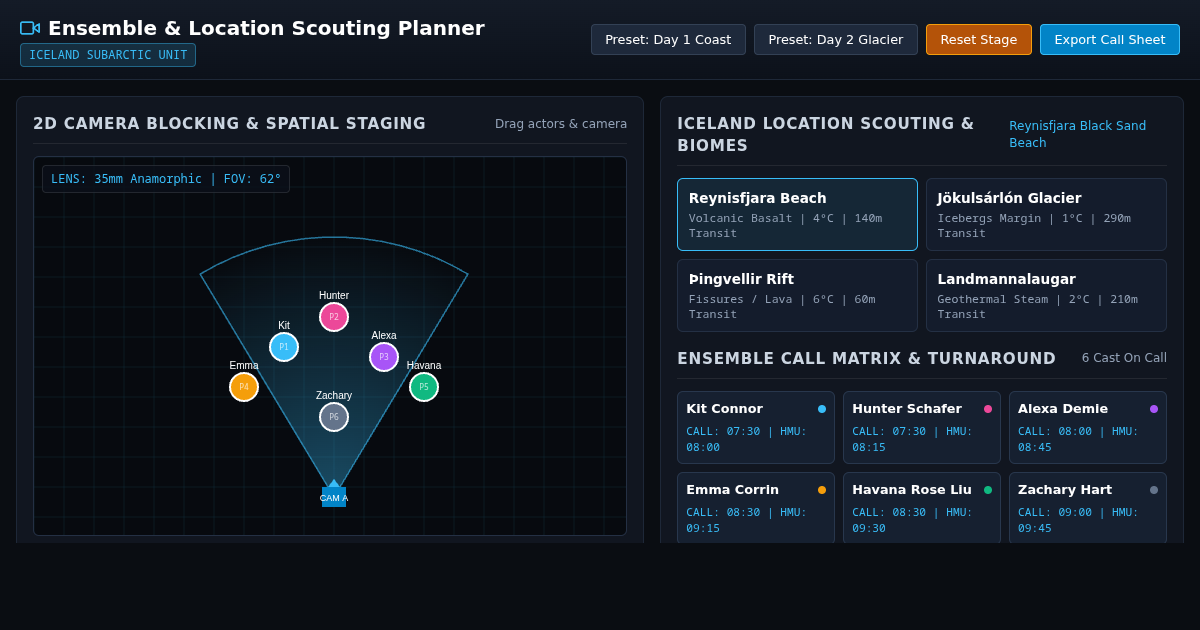 Film Production Ensemble & Location Scouting Planner preview