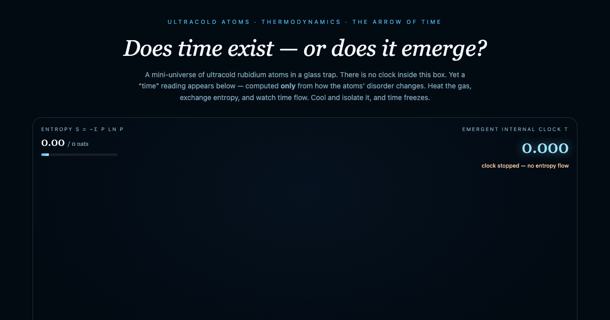 Does Time Exist? - An Emergent-Time Simulator preview