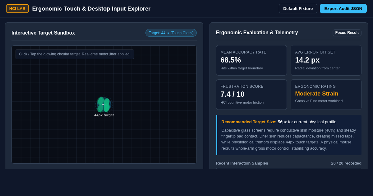Ergonomic Touch & Desktop Input Ergonomics Explorer preview