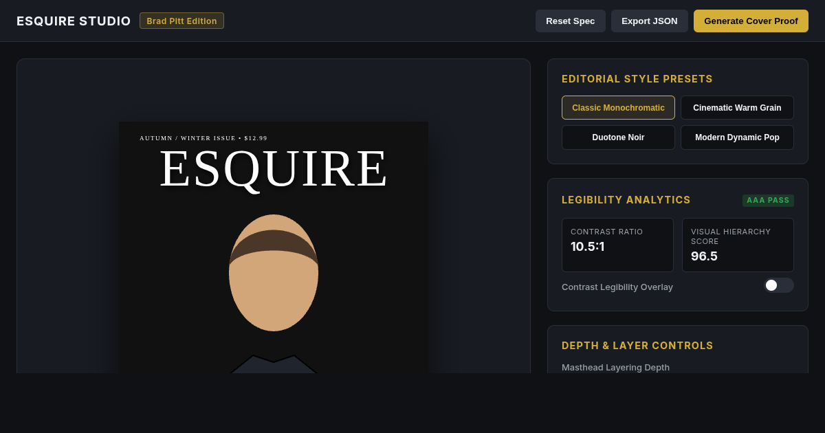 Esquire Cover Composition Studio & Editorial Art Direction Workbench preview