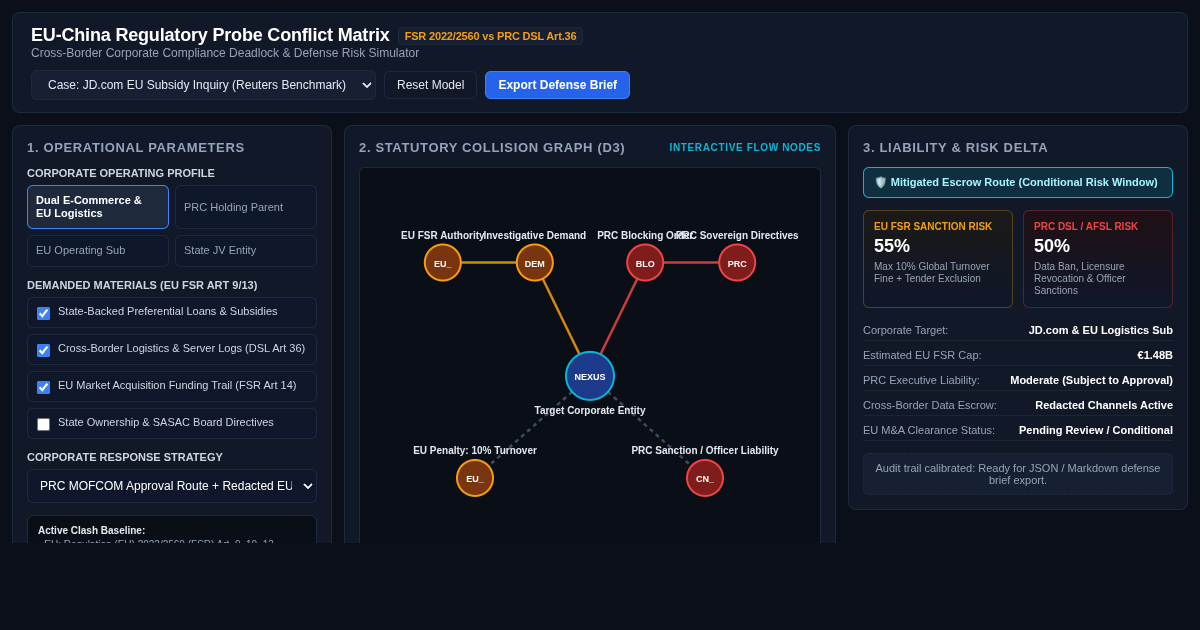 EU-China Regulatory Probe Conflict Matrix preview