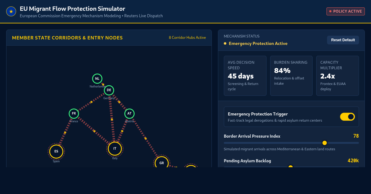 EU Migrant Flow Protection Simulator preview