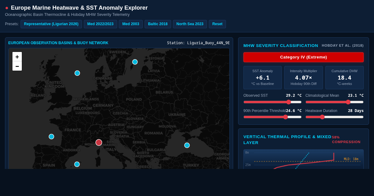 Europe Marine Heatwave & SST Anomaly Explorer preview
