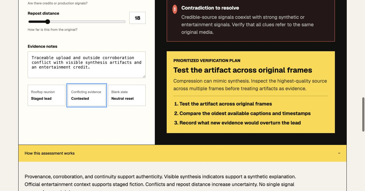 Context Check - Evidence before certainty preview