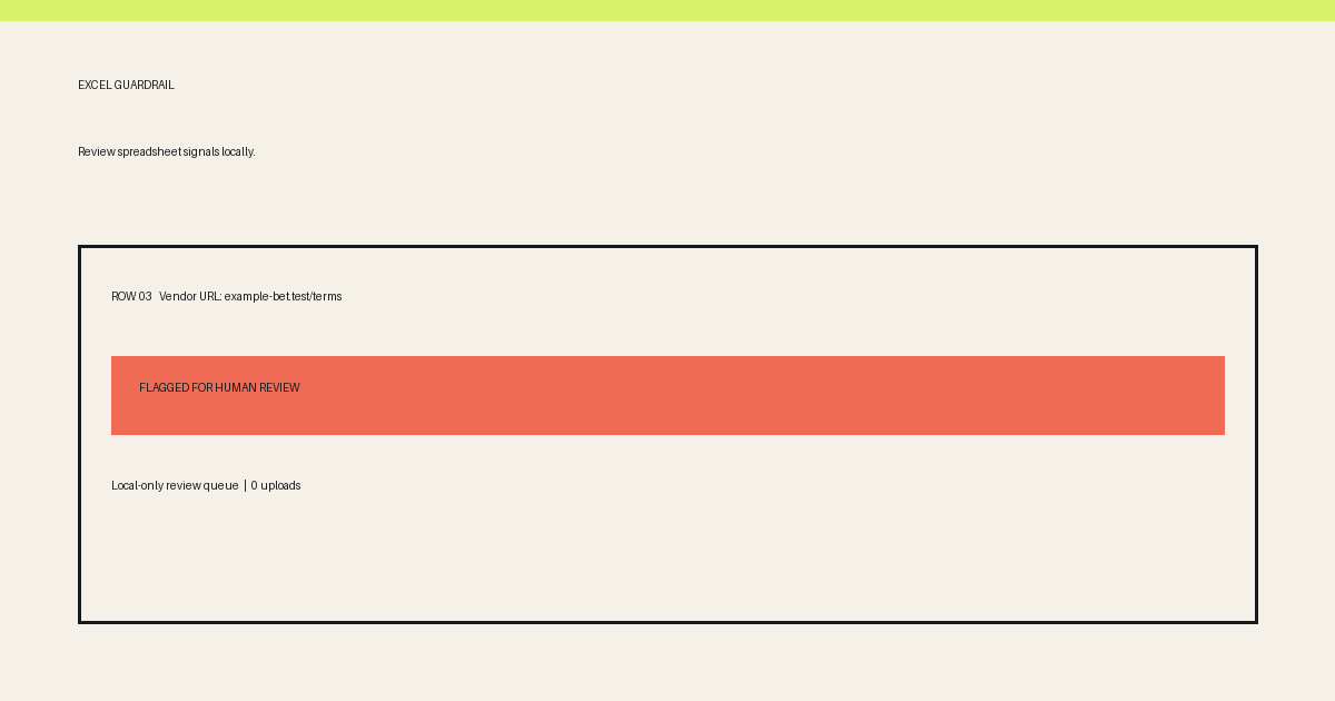 Excel Guardrail | Review spreadsheet signals locally preview