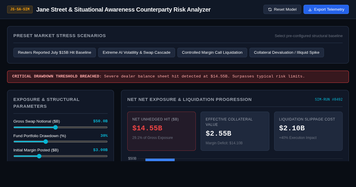 Jane Street & Situational Awareness | Counterparty Drawdown & Exposure Analyzer preview