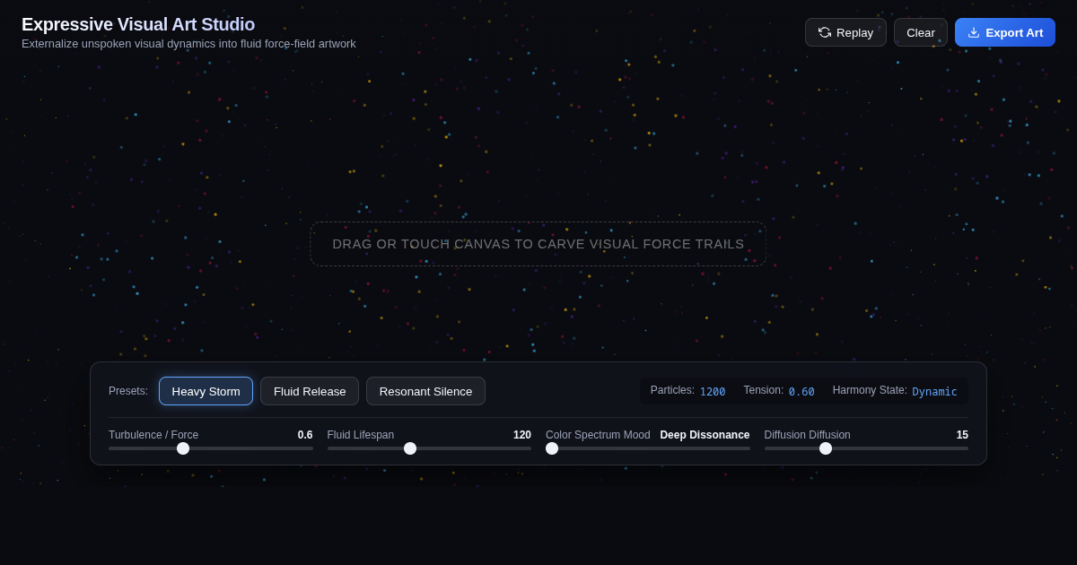 Expressive Visual Art Studio | Unspoken Weight to Generative Art preview
