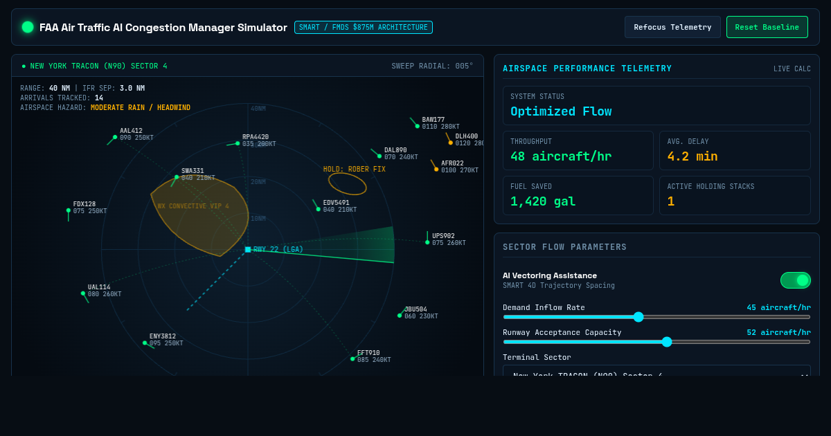 FAA Air Traffic AI Congestion Manager Simulator preview