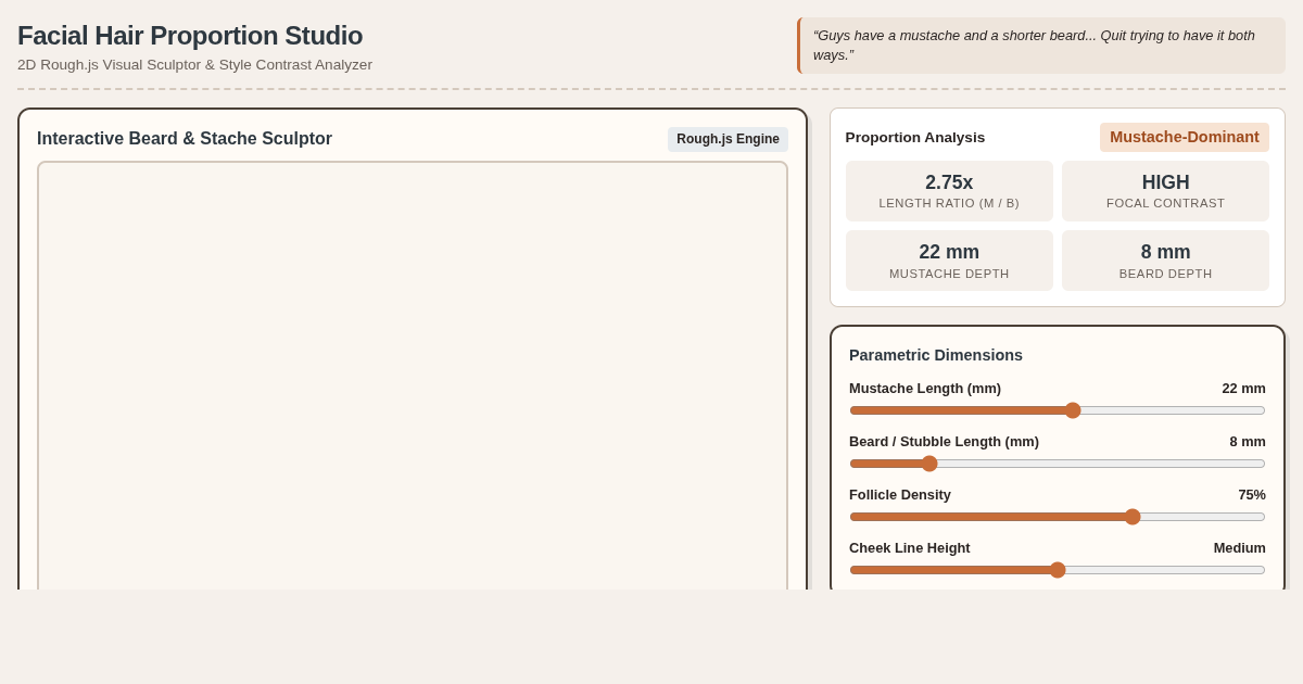 Facial Hair Proportion Studio & Style Ratio Visualizer preview