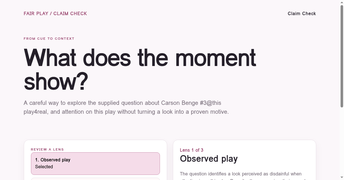 Fair-Play Claim Check | Cue to Context preview