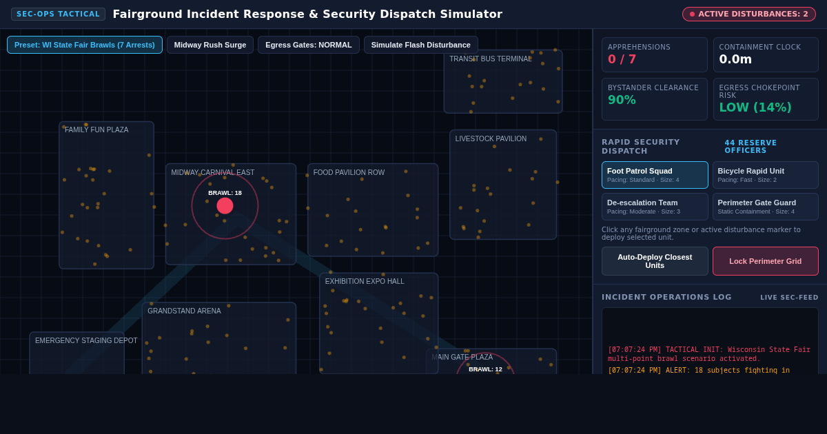 Fairground Incident Response & Security Dispatch Simulator preview