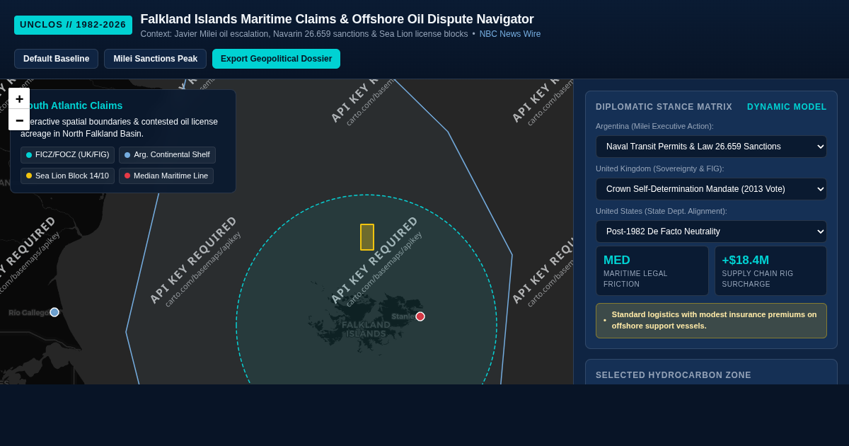 Falkland Islands Maritime Claims & Offshore Oil Dispute Navigator preview