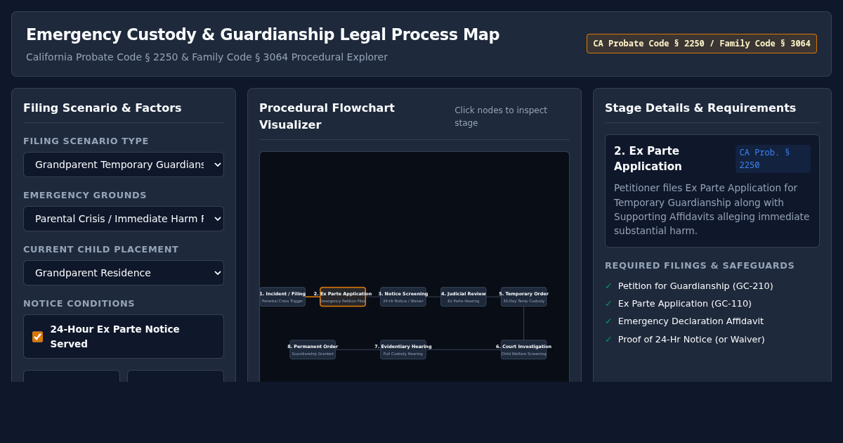 Emergency Custody & Guardianship Legal Process Map preview