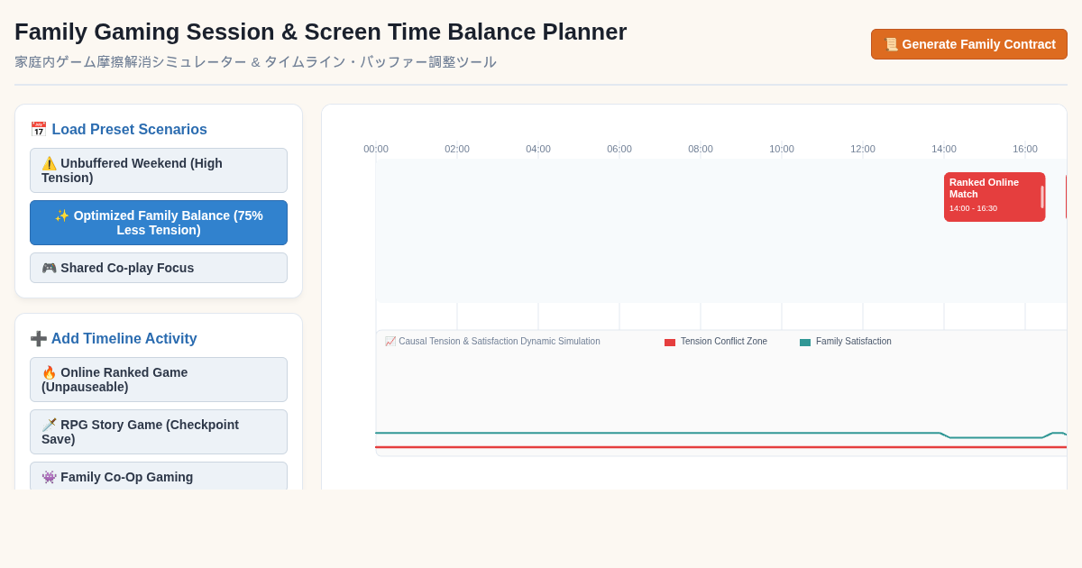 Family Gaming Session & Screen Time Balance Planner preview