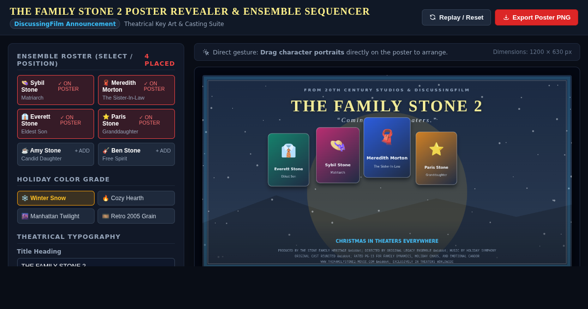 The Family Stone 2 Poster Revealer & Ensemble Sequencer preview