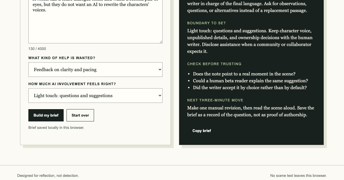 Fanfic AI Context Lab preview