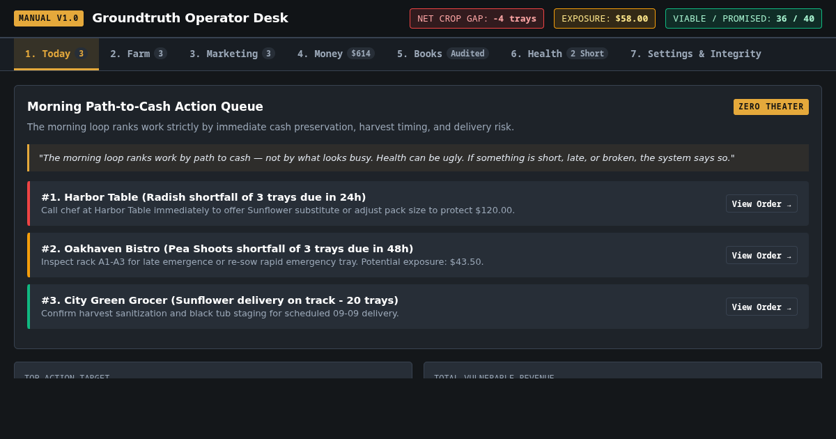 Groundtruth Farm Health Ledger & Operator Desk preview