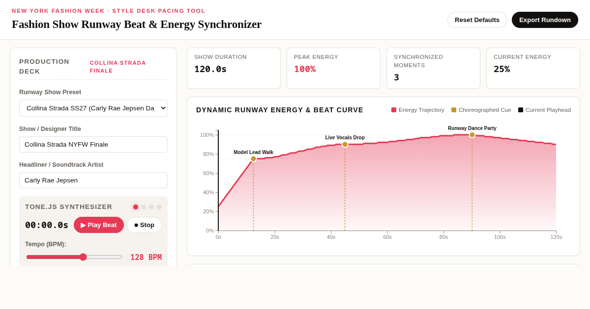 Fashion Show Runway Beat & Energy Synchronizer preview