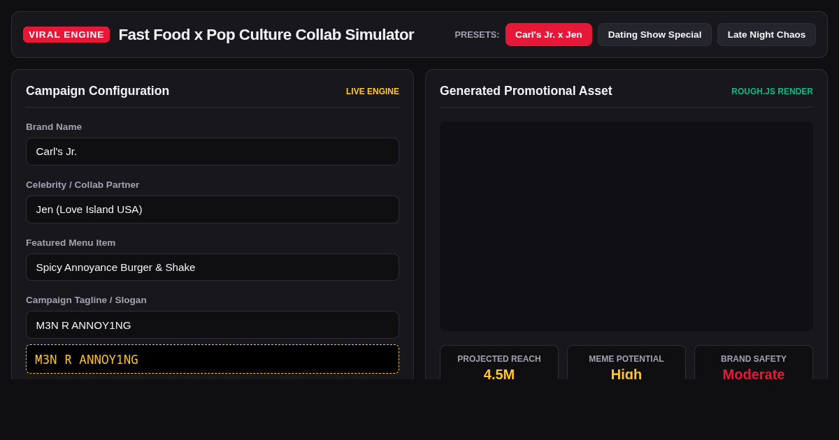 Fast Food x Pop Culture Viral Collab Campaign Simulator preview