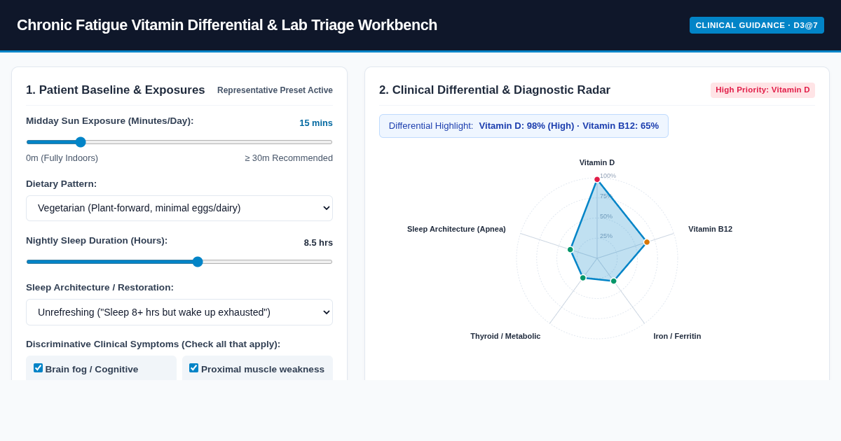 Chronic Fatigue Vitamin Differential & Lab Triage Workbench preview