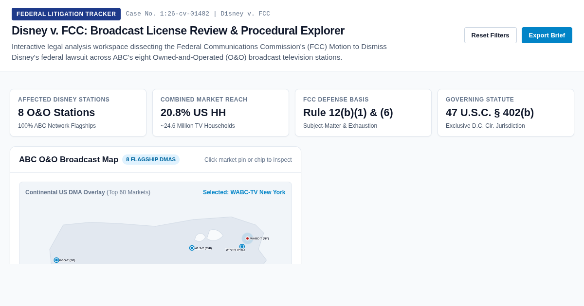 Disney v. FCC: Broadcast License Review & Motion to Dismiss Legal Explorer preview