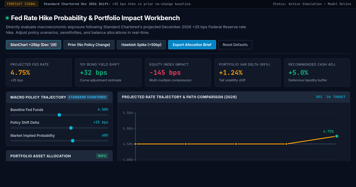 Fed Rate Hike Probability & Portfolio Impact Workbench preview