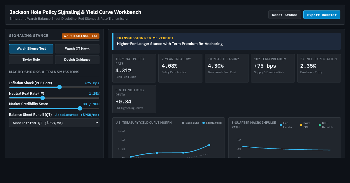 Jackson Hole Policy Signaling & Yield Curve Workbench preview