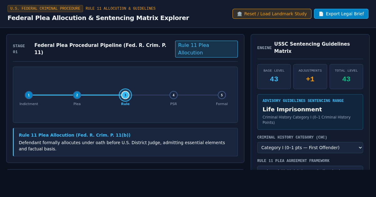 Federal Plea Allocution & Sentencing Matrix Explorer preview