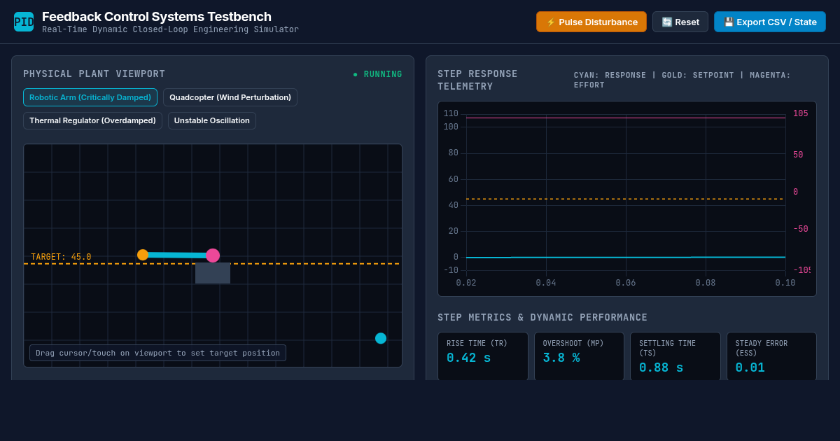 Interactive Feedback Control & PID Loop Simulator preview