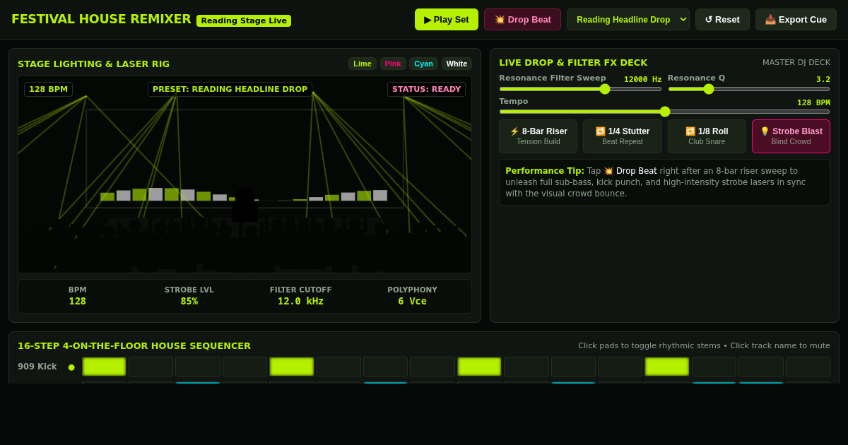 Festival Stage House Remixer & Visuals Cue Engine preview