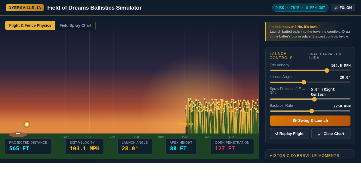 Field of Dreams Ballistics: Cornfield Home Run Simulator preview