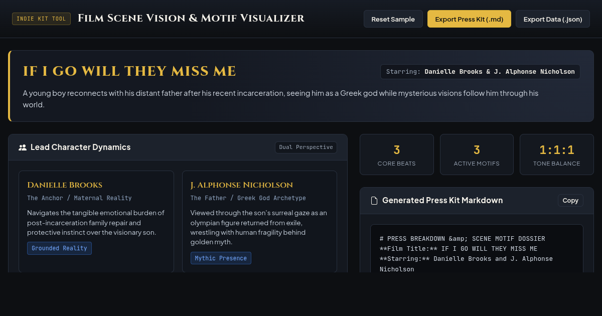 Film Scene Breakdown & Vision Motif Visualizer preview