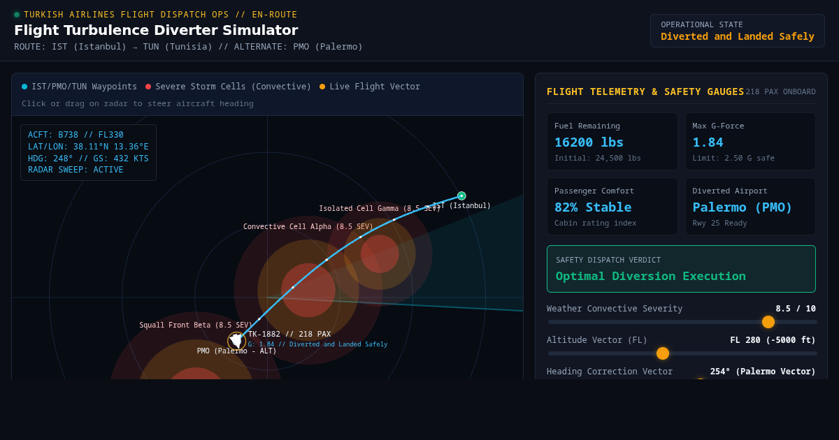 Flight Turbulence Diverter Simulator | Weather Safety Workbench preview
