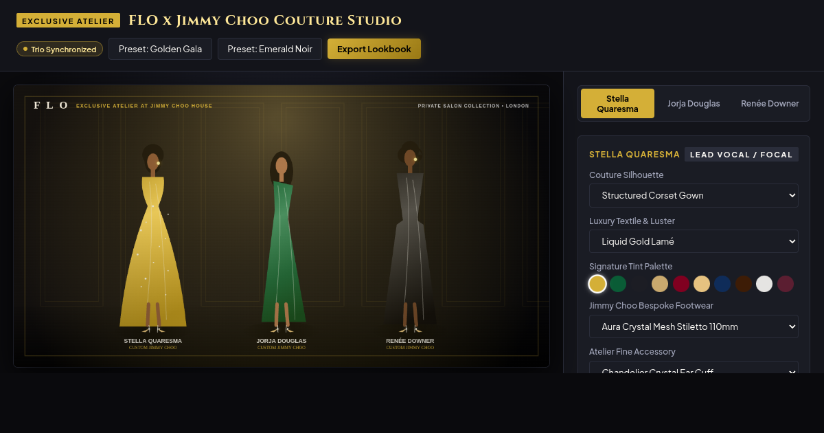 FLO x Jimmy Choo Custom Couture Studio preview