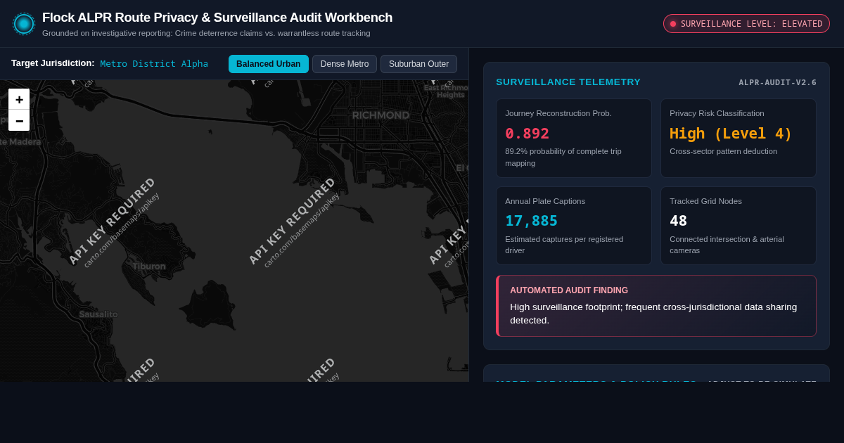 Flock ALPR Route Privacy & Surveillance Audit Workbench preview