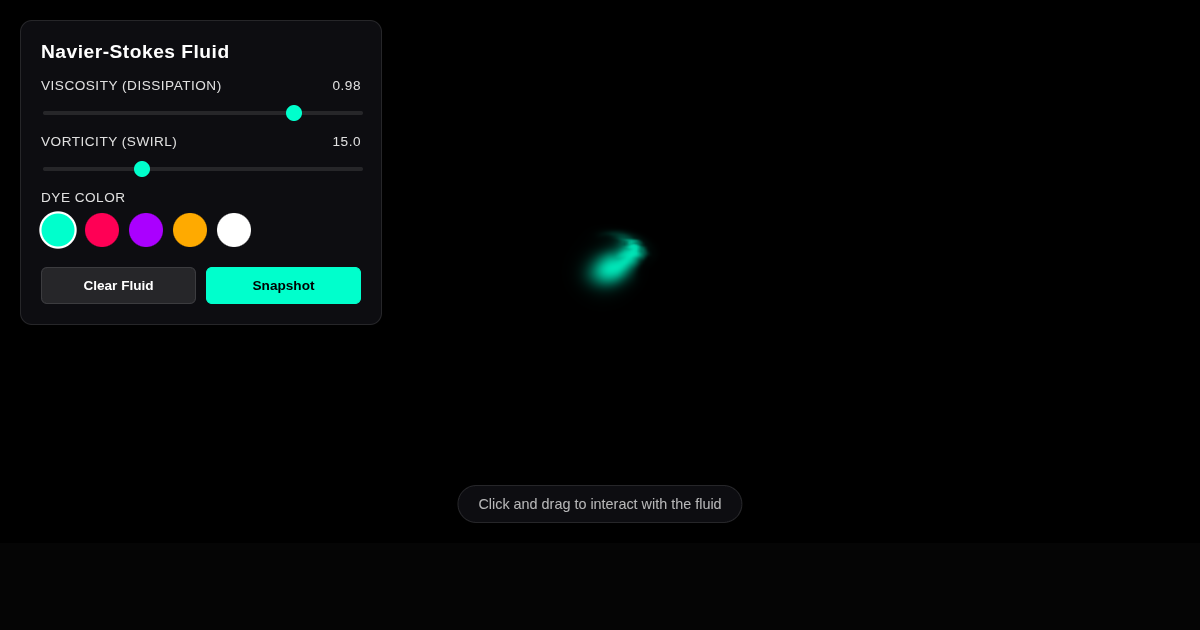 Navier-Stokes Fluid Simulator preview