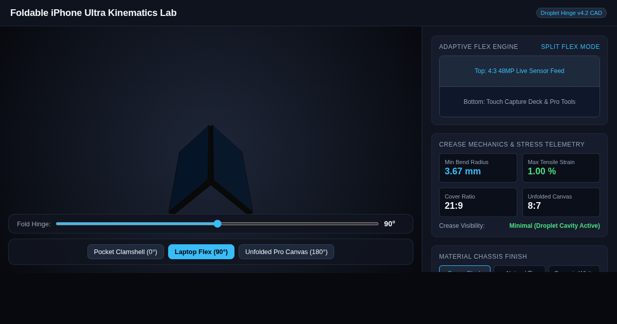 Foldable iPhone Ultra Kinematics & Flex UI Lab preview