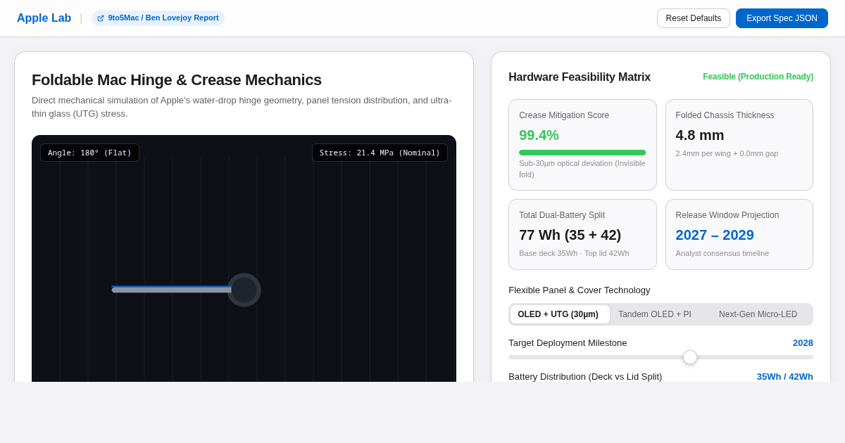 Foldable Mac Timeline & Hardware Feasibility Estimator preview