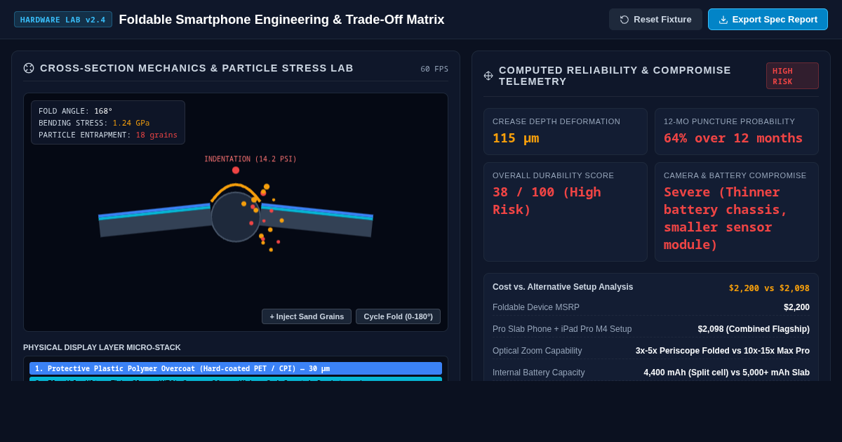 Foldable Smartphone Engineering & Trade-Off Matrix preview