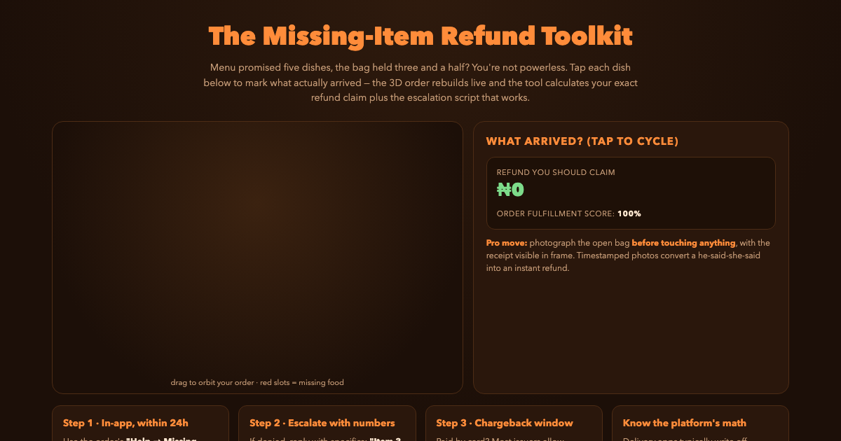 Missing Items? Food Delivery Refund Rights Toolkit preview