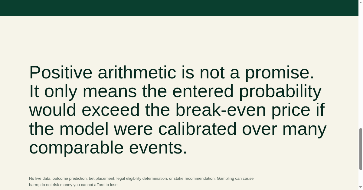 Football Odds Calibrator preview