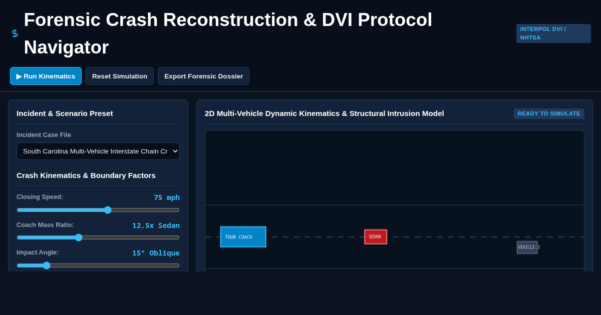 Forensic Crash Reconstruction & DVI Protocol Navigator preview